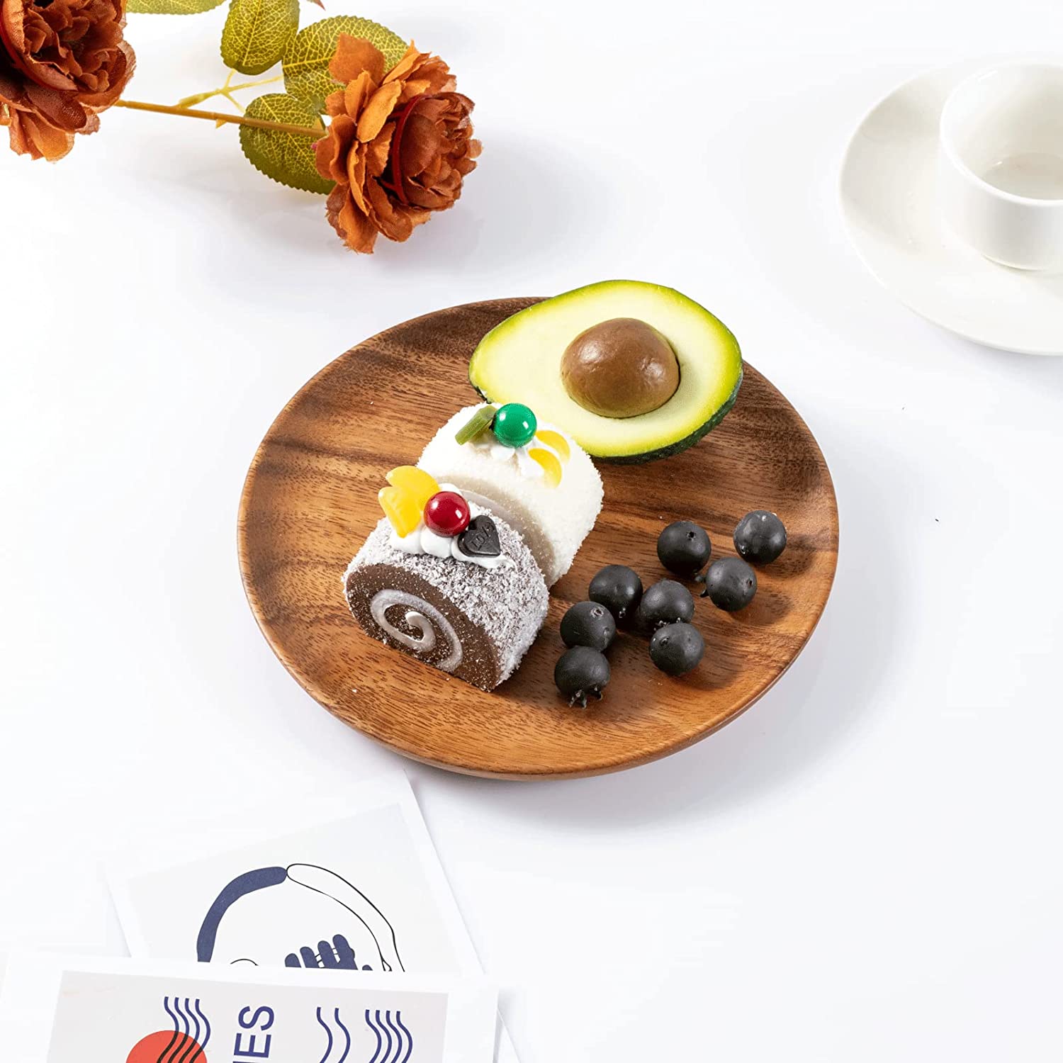 Solid Wooden Plates for Dishes  Snack