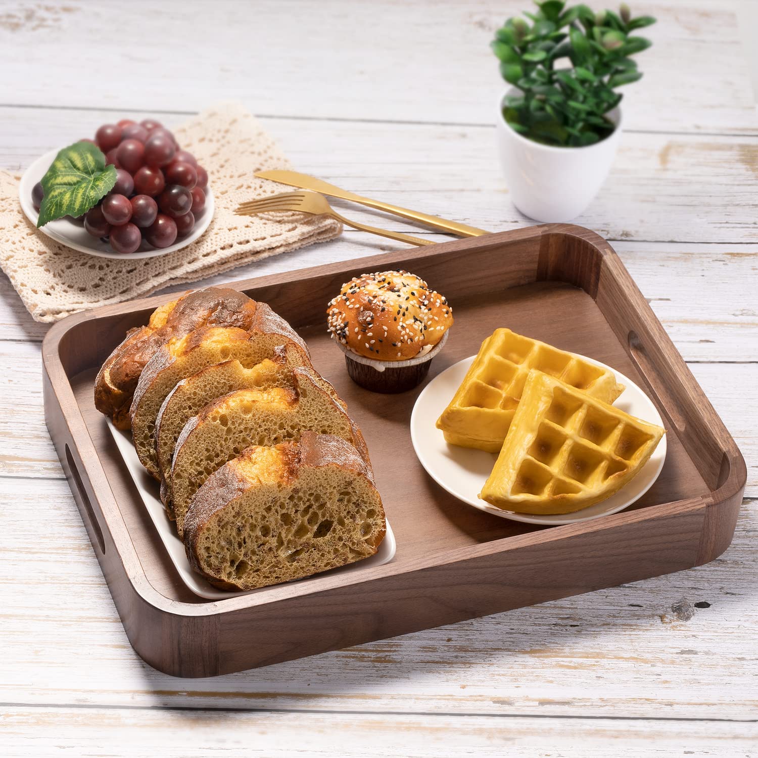 Solid Wooden Serving Tray